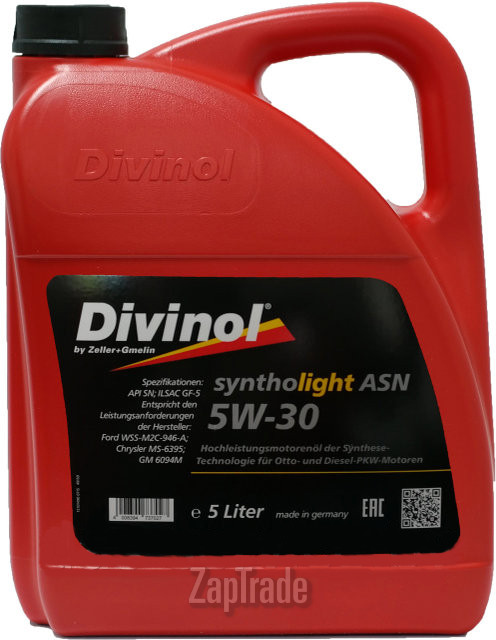 Купить моторное масло Divinol Syntholight ASN 5W30, в интернет-магазине в Санкт-Петербурге