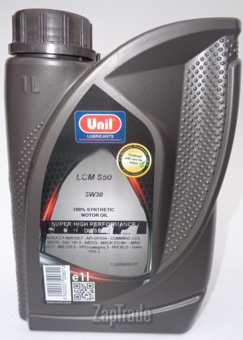 Купить моторное масло Unil LCM 850 5W30, в интернет-магазине в Санкт-Петербурге